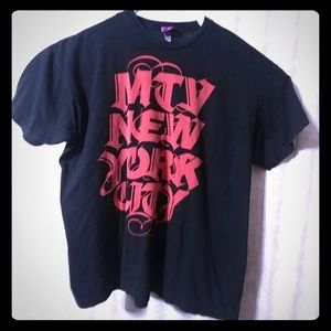 MTV New York City Spellout 2XL Men's Black XXL